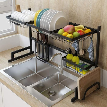 KitchenFlex™ Over The Sink kitchen Dish Drying Rack